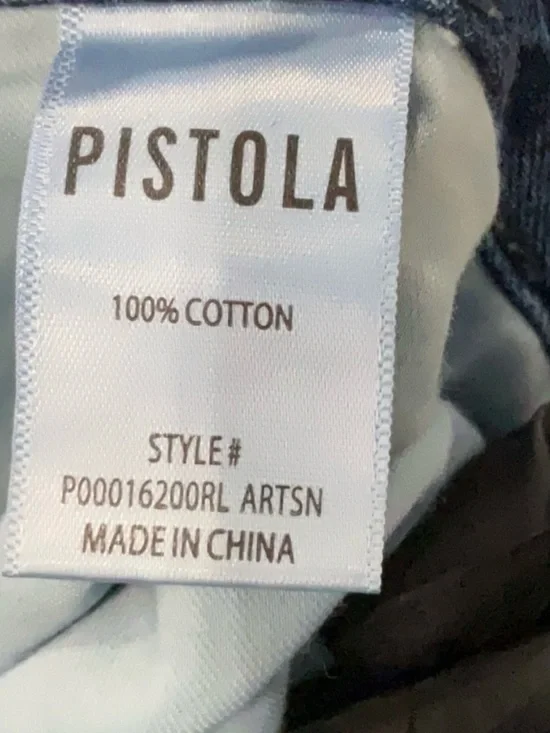 Pistola Lexi Mid Rise Bowed Straight Leg Jeans  Petite 27P - Picture 12 of 12